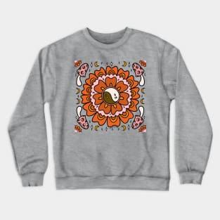 Spooky Yin Yang Flower Crewneck Sweatshirt